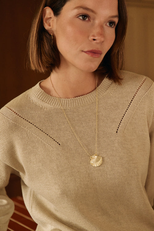 Pull col bateau Heritage - coton - Le Comptoir Maritime - 1