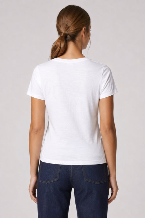 T-shirt col V - coton flammé - Le Comptoir Maritime - 2