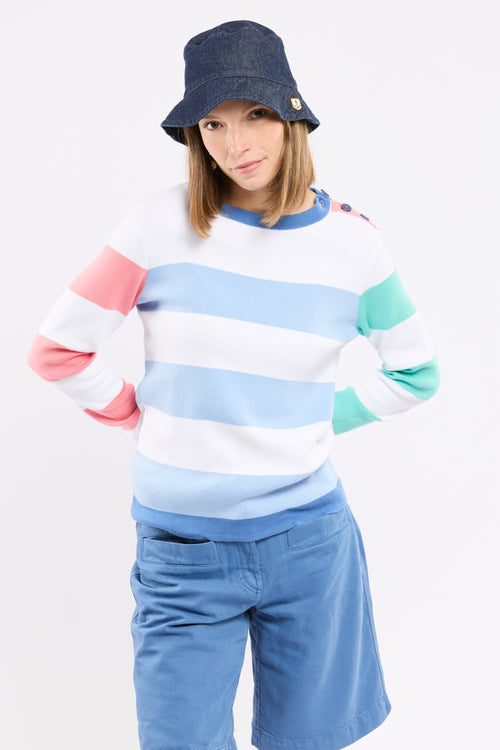 Pull marin tricolore - coton - Le Comptoir Maritime - 1