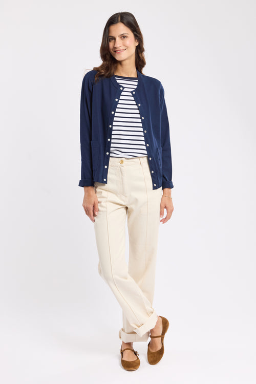 Cardigan boutonné - coton rustique - Le Comptoir Maritime - 3