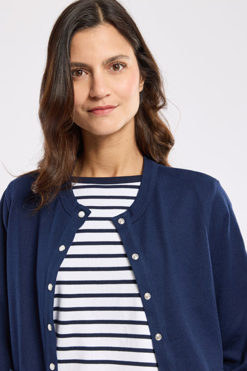 Cardigan boutonné - coton rustique - Le Comptoir Maritime - 2