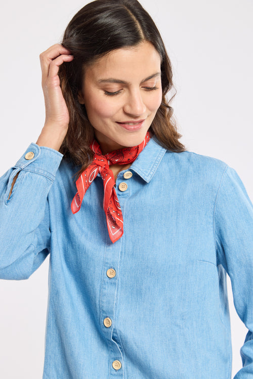 Chemise denim Héritage - lyocel et lin - Le Comptoir Maritime - 2