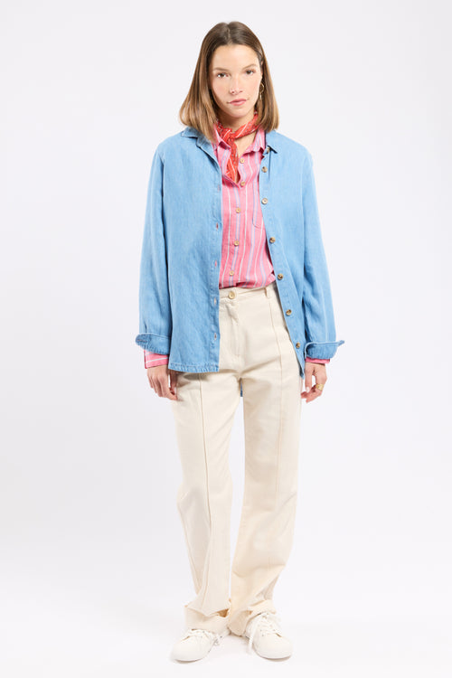 Chemise denim Héritage - lyocel et lin - Le Comptoir Maritime - 3