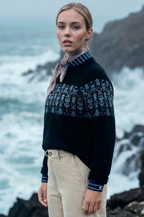 Pull jacquard Héritage - laine - Le Comptoir Maritime - 1