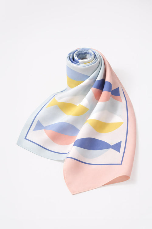 Foulard carré - lin et coton - Le Comptoir Maritime - 1