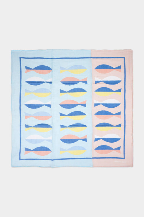 Foulard carré - lin et coton - Le Comptoir Maritime - 2