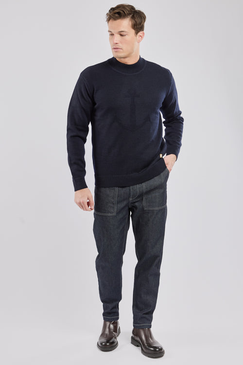 Pul col montant Ancre - laine - Le Comptoir Maritime - 3