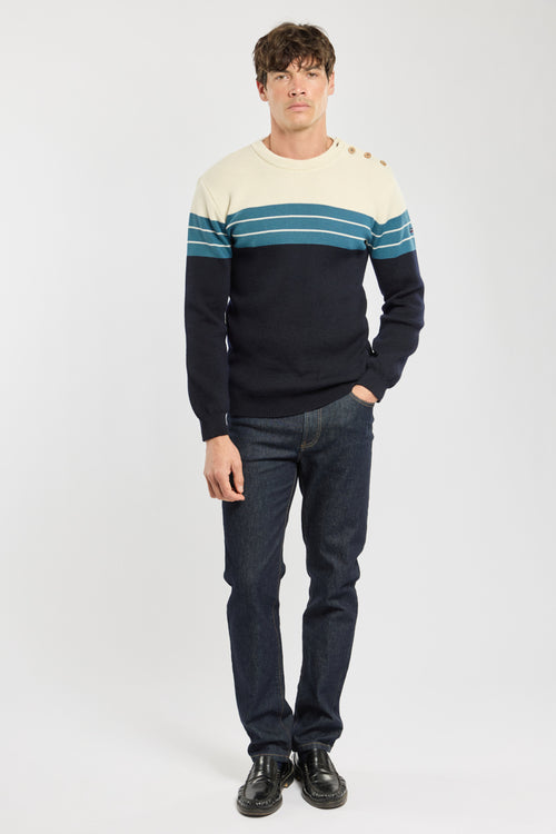 Pull marin bloc color - laine - Le Comptoir Maritime - 3