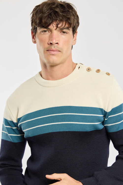 Pull marin bloc color - laine - Le Comptoir Maritime - 2