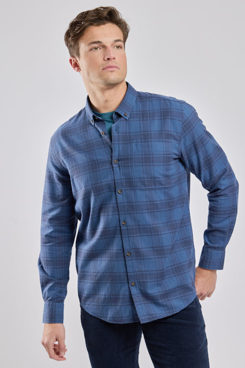 Chemise manches longues confort col boutonné - Le Comptoir Maritime - 1