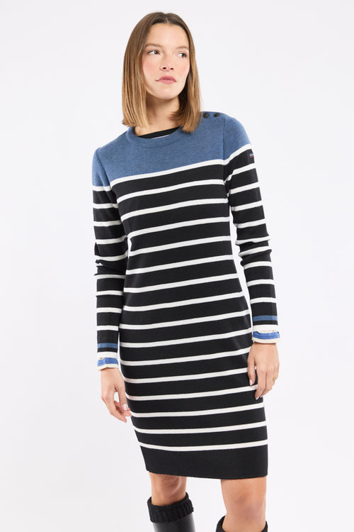 Robe pull rayée - laine mérinos - Le Comptoir Maritime - 3