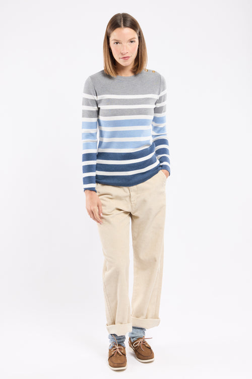 Pull marin rayé - laine mérinos - Le Comptoir Maritime - 3