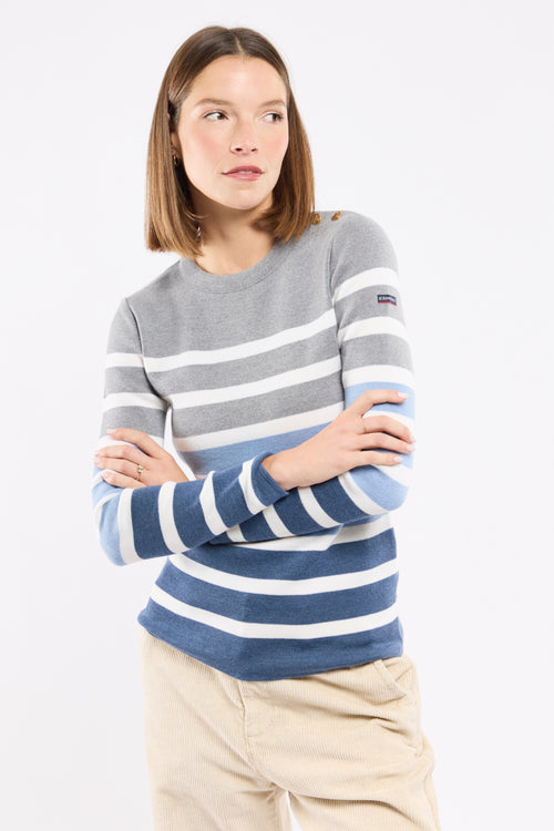 Pull marin rayé - laine mérinos - Le Comptoir Maritime - 4