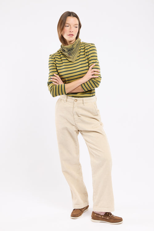 Pantalon large velours côtelé - coton et lin - Le Comptoir Maritime - 1