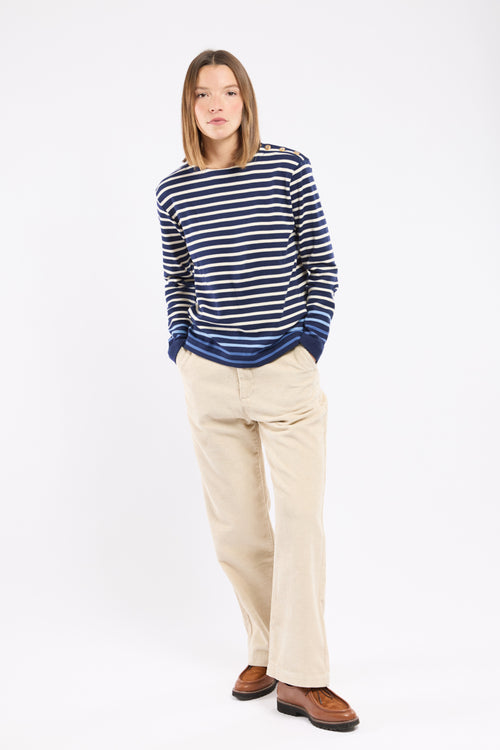 Marinière épaule boutonnée - coton épais - Le Comptoir Maritime - 3