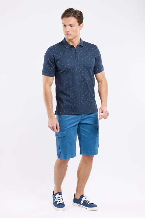 Polo micro-motifs - coton piqué - Le Comptoir Maritime - 3