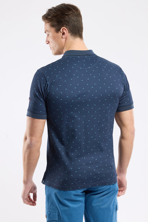 Polo micro-motifs - coton piqué - Le Comptoir Maritime - 4