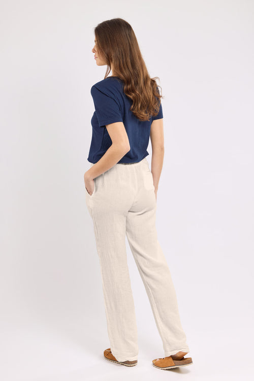 Pantalon taille élastique  - lin - Le Comptoir Maritime - 3
