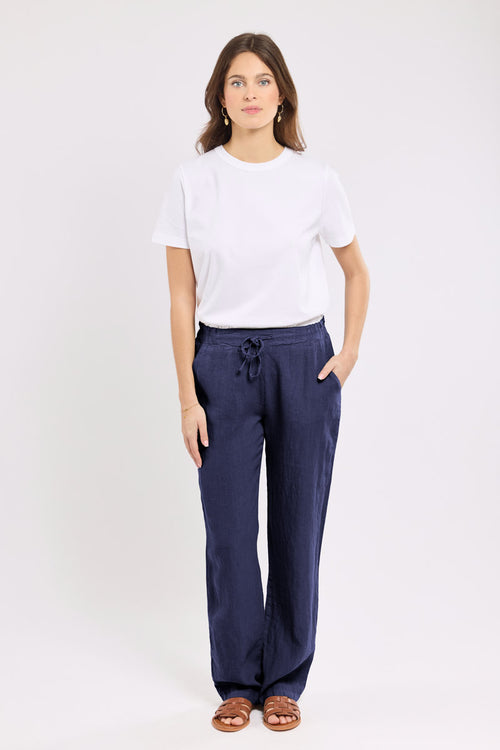 Pantalon taille élastique  - lin - Le Comptoir Maritime - 1