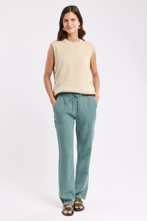 Pantalon taille élastique  - lin - Le Comptoir Maritime - 1