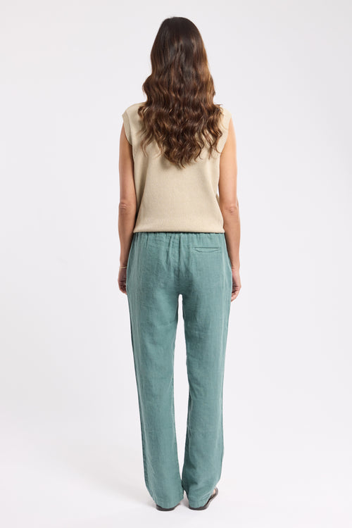 Pantalon taille élastique  - lin - Le Comptoir Maritime - 3