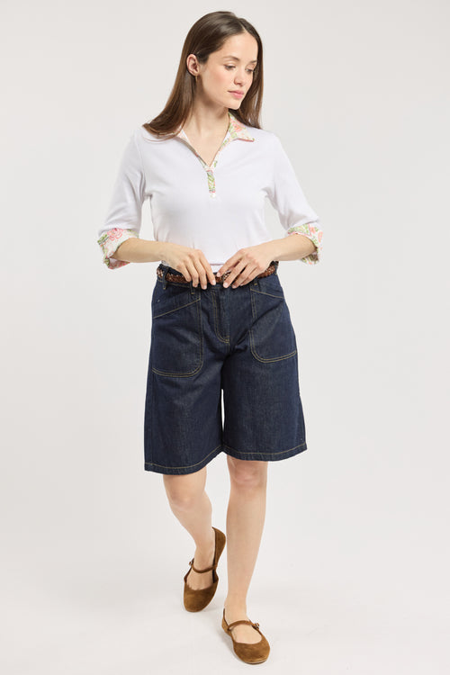 Polo motifs floraux - coton - Le Comptoir Maritime - 3