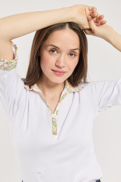 Polo motifs floraux - coton - Le Comptoir Maritime - 2