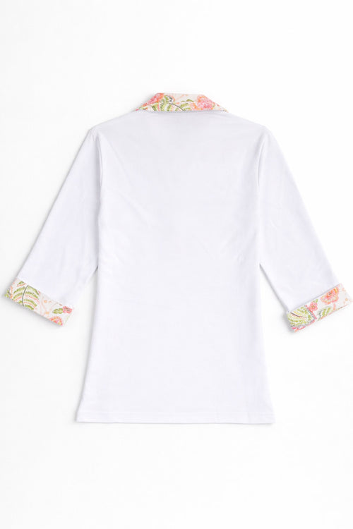Polo motifs floraux - coton - Le Comptoir Maritime - 3