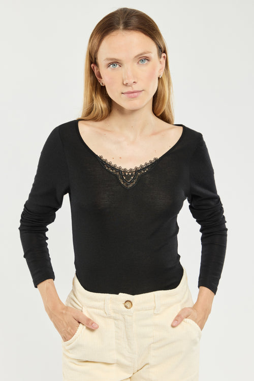 T-shirt manches longues - laine et soie - Le Comptoir Maritime - 1