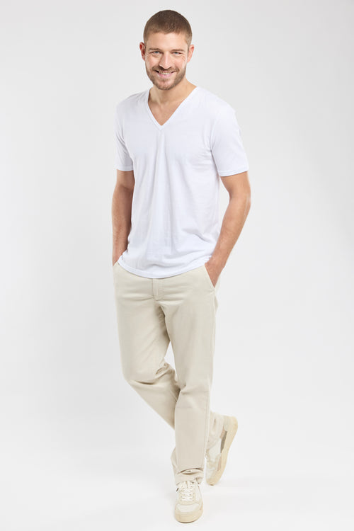 T-shirt col V - coton léger issu de l’agriculture biologique - Le Comptoir Maritime - 3