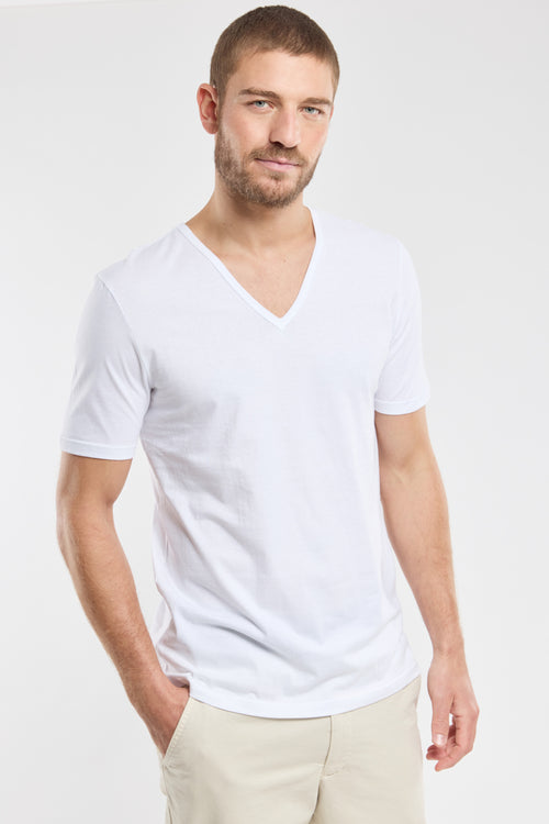 T-shirt col V - coton léger issu de l’agriculture biologique - Le Comptoir Maritime - 1