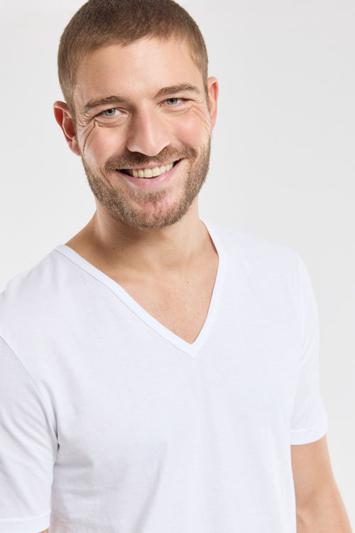 T-shirt col V - coton léger issu de l’agriculture biologique - Le Comptoir Maritime - 2