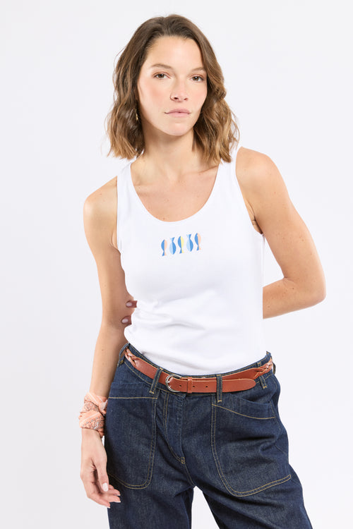 Débardeur poissons - coton léger - Le Comptoir Maritime - 1