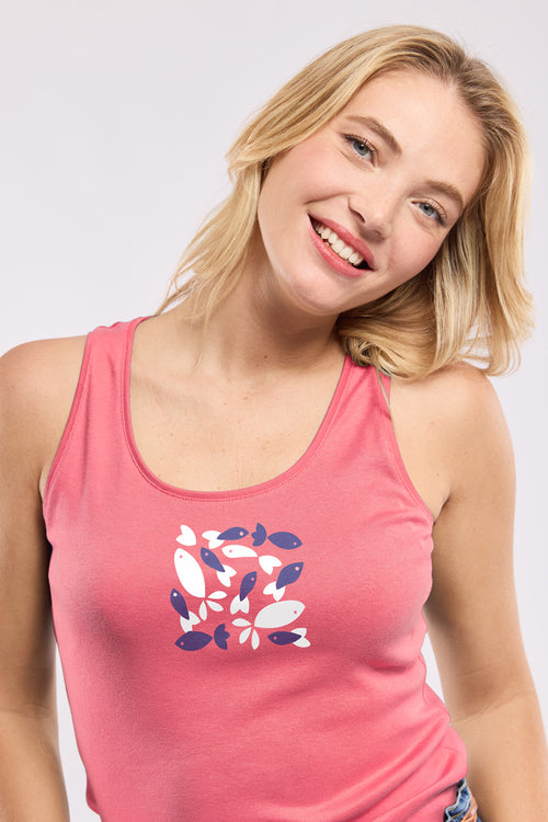 Débardeur poissons - coton léger - Le Comptoir Maritime - 2