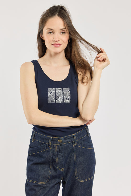 Débardeur poissons - coton léger - Le Comptoir Maritime - 1