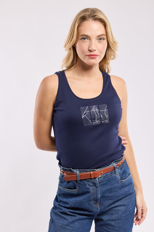 Débardeur poissons - coton léger - Le Comptoir Maritime - 1