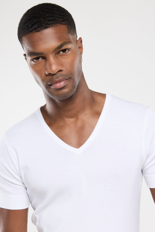 T-shirt col V - coton épais issu de l’agriculture biologique - Le Comptoir Maritime - 2