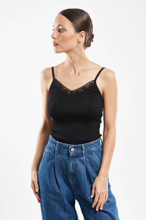 Caraco col dentelle - laine et soie - Le Comptoir Maritime - 1