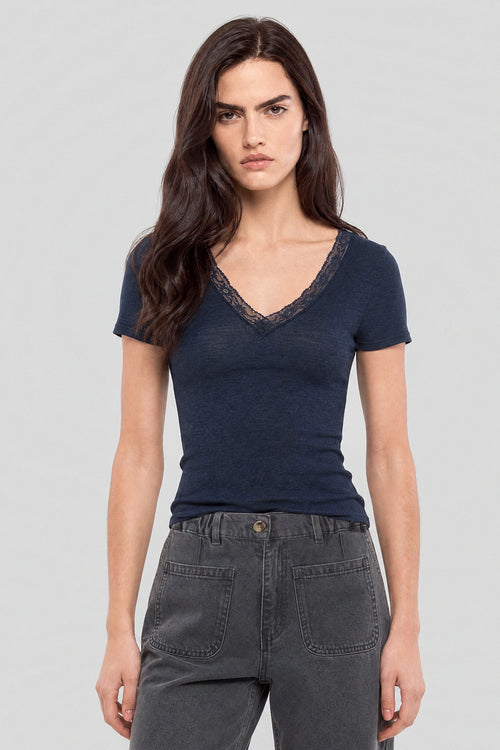 T-shirt manches courtes - laine et soie - Le Comptoir Maritime - 1