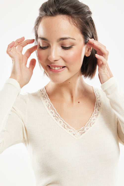 T-shirt manches longues - laine et soie - Le Comptoir Maritime - 2