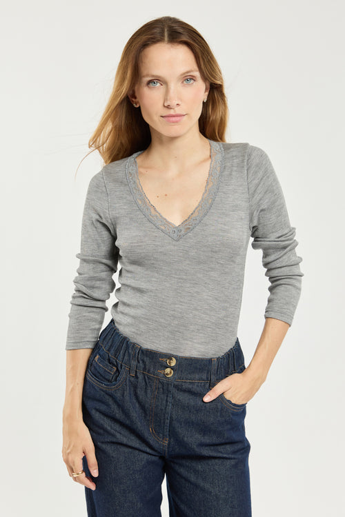 T-shirt manches longues - laine et soie - Le Comptoir Maritime - 1