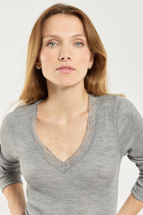 T-shirt manches longues - laine et soie - Le Comptoir Maritime - 2