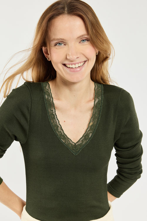 T-shirt manches longues - laine et soie - Le Comptoir Maritime - 2