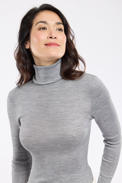 T-shirt col roulé - laine et soie - Le Comptoir Maritime - 2