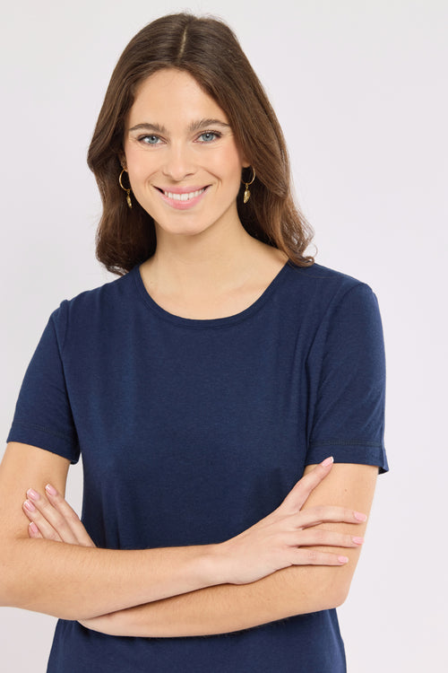 T-shirt uni - coton et lin - Le Comptoir Maritime - 2