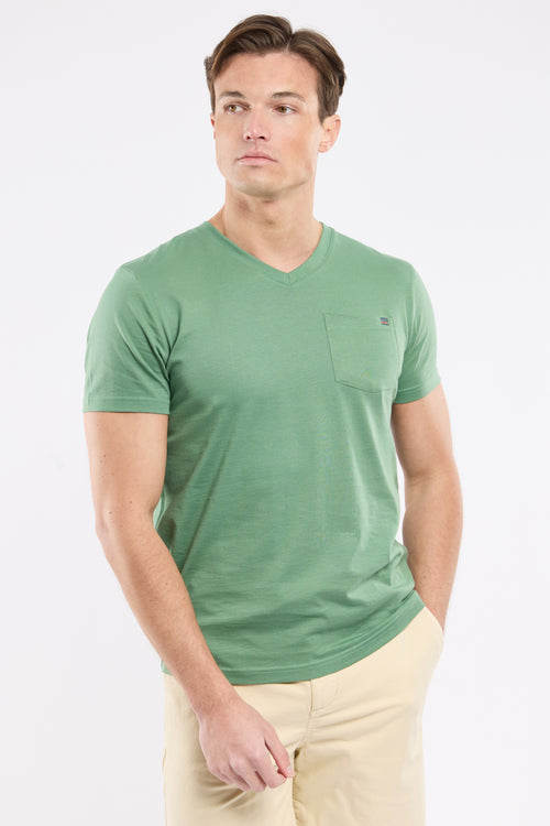 T-shirt col V - coton léger - Le Comptoir Maritime - 1