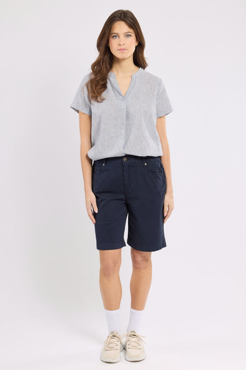 Bermuda taille élastique LINORA - coton - Le Comptoir Maritime - 5