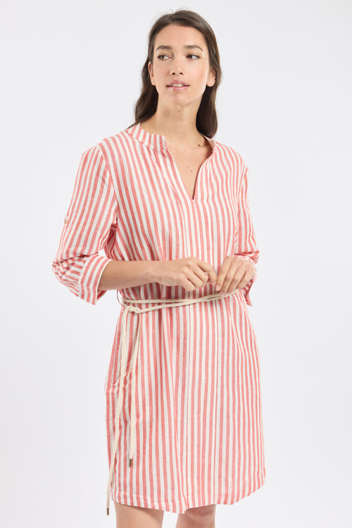 Robe rayée CARILLON - lin et coton - Le Comptoir Maritime - 1