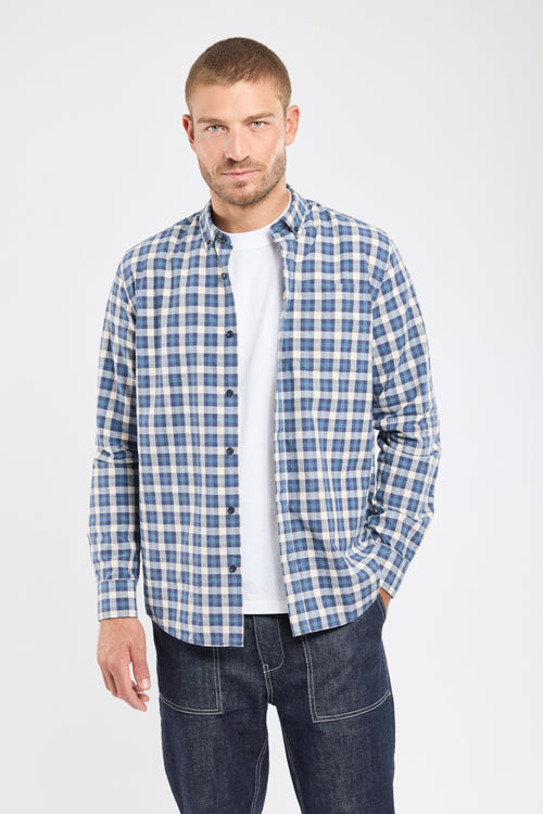 Chemise à carreaux ENIS - coton et lin - Le Comptoir Maritime - 1
