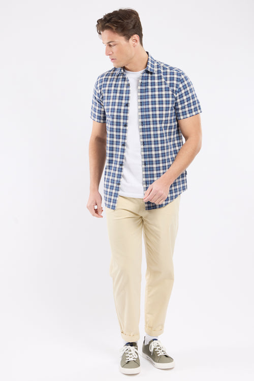 Chemise à carreaux ENISCO - coton et lin - Le Comptoir Maritime - 3